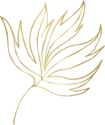 Gold Tropical Leaf Illustration